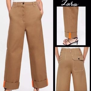 ZARA High Waisted chino Pants